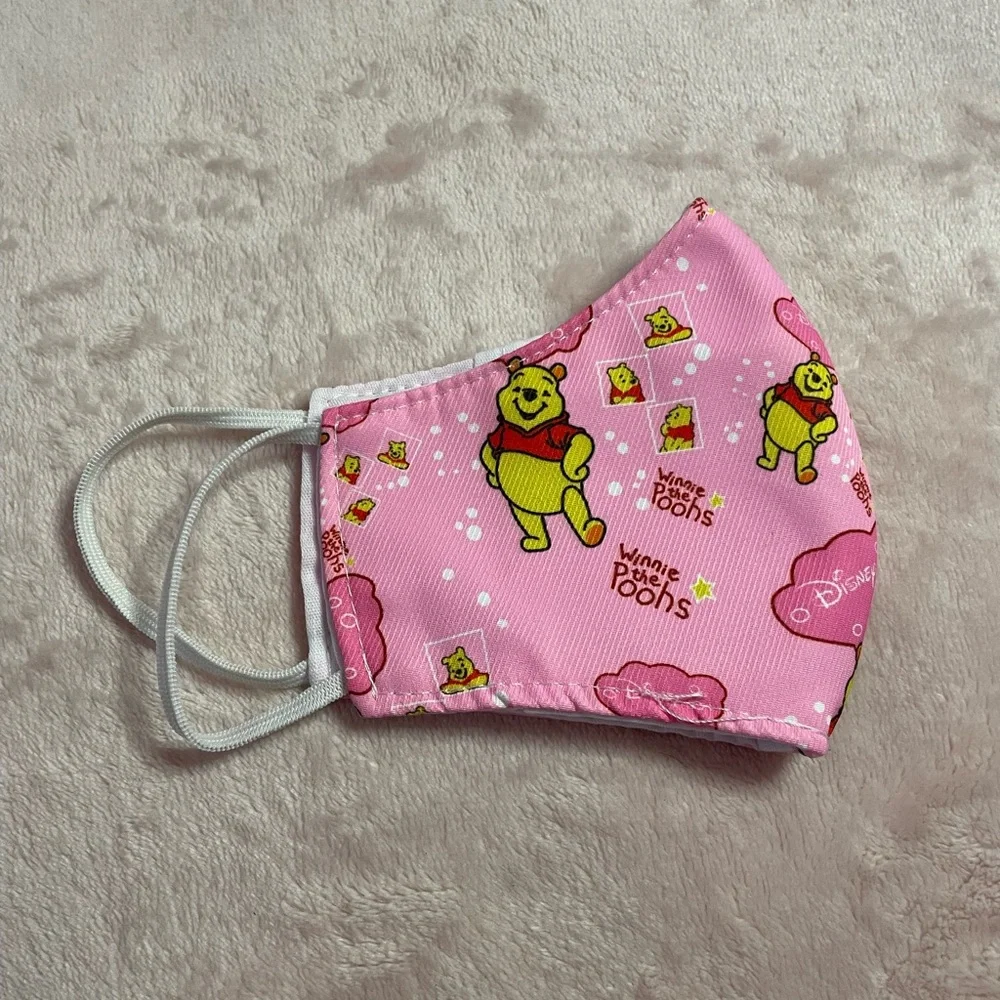 handmade pink winnie the pooh face mask